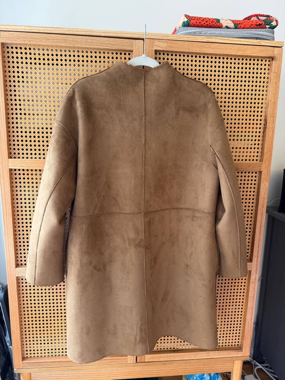 Reversible Faux Shearling/Teddy Brown Coat - Picture 2 of 5